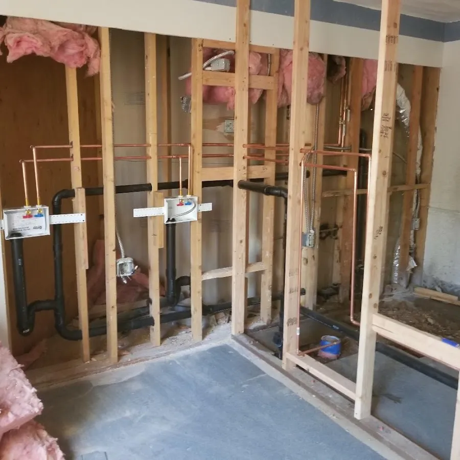 Copper pipe rough-in and plumbing installation in Havre de Grace